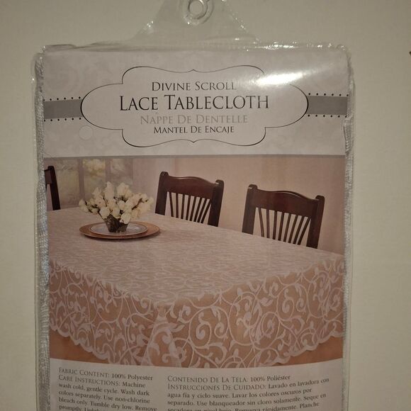 Divine Scroll Lace Tablecloth - Picture 3 of 6